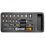 NEO TOOLS dugókulcskészlet 1/4', 19db (84-237)