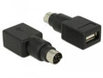 Delock Adapter PS/2 apa > USB A-típusú anya (65898) (65898)