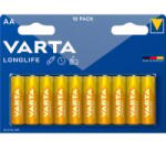 VARTA Longlife Alkaline AA ceruza elem 10 db/csomag (4106101461) (4106101461)
