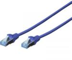 ASSMANN RJ45-ös patch kábel, hálózati LAN kábel CAT 5e SF/UTP (1x RJ45 dugó - 1x RJ45 dugó) 3 m Kék Digitus 972407 - aqua