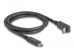 Delock USB 10 Gbps kábel USB Type-C apa USB Type-C apa, ívelt felfelé / lefelé, 1 m 4K PD 60 W E-Marker (80034) - aqua
