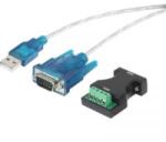 Renkforce USB soros átalakító kábel, USB-ről 9 pólusú D-SUB + RS232 csatlakozóra, aranyozott, renkforce - aqua
