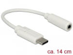Delock USB-C audio jack adapter 14cm fehér (65913) (65913)