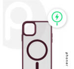 Phoner Apple iPhone 14 Hybrid Mag MagSafe kemény hátlap tok burgundi vörös (74399) (PH74399)