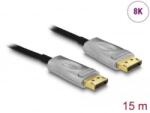 Delock aktív optikai kábel DisplayPort 1.4 8K 15 m (85886) (85886)