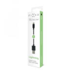 FIXED USB - Lightning adat-/töltőkábel 20W, 1m, fekete (FIXD-UL-BK)
