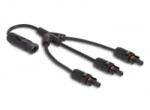 DeLock DL4 napelem elosztó kábel 0.35m fekete (88224) (88224)