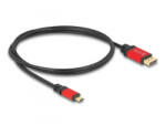 Delock USB Type-C - DisplayPort kábel (DP Alt Mode) 8K 30 Hz-hez HDR 1m piros (80092) (80092)