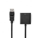 Nedis CCGB37351BK02 DisplayPort - VGA kábel 0.2m fekete