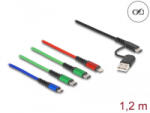 Delock 4 az 1- ben USB töltő kábel 1, 2m színes (87035) (87035)