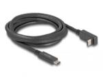 Delock USB 5 Gbps kábel USB Type-C apa USB Type-C apa, ívelt felfelé / lefelé, 2 m 4K PD 60 W E-Marker (80035)