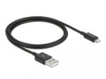 Delock 83002 USB - Lightning adat- és töltőkábel 1m fekete (83002)