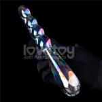 Lovetoy Twilight Gleam Glass Dildo- Rising Ripples