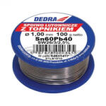 Dedra 31L61010 Forrasztódrót folyasztószerrel 1, 0mm 100g Sn60Pb40 (31L61010)
