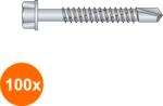 Tecfi Set 100 x Surub Autoforant Cap Hexagonal Otel Zincat - 6.3 x 18070 (COR-100xT.AB0106180S)