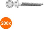 Tecfi Set 200 x Surub Autofiletant Cap Hexagonal Otel Zincat-6.3x20 (COR-200xT.AA0106020S)