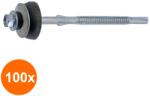 Index Set 100 x Surub Autoforant Pentru Fibrociment Saiba Cauciucata Otel Zincat-6.3x130 (COR-100xX090063130S)
