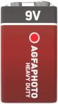 AgfaPhoto Elem, 9V, 1 db, féltartós (szén-cink), zsugor, AGFAPHOTO Heavy Duty (APF9VS) - kellekanyagonline