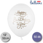 PartyDeco Lufi, nagy csomag, Happy Birthday to you, 50 db/cs
