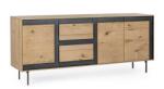 Bizzotto Comoda 3 usi 3 sertare mdf natur negru Stanwood 200x45x85 cm (0747105) Comoda
