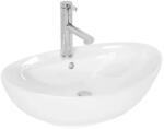 Rea Lavoar pe blat Rea Cindy oval finisaj alb lucios 59 cm (REA-U0155)