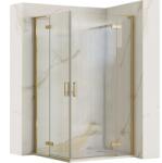 Rea Cabina de dus patrata Rea Hugo cu 2 usi batante 100x100 cm auriu periat (REA-K6605)