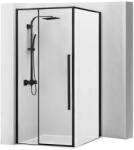 Rea Cabina dus cu cadita de dus patrata Rea Solar cu usa glisanta 90x90 negru mat (KPL-K6413)