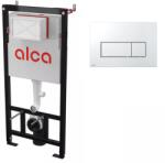 Alcadrain Set rezervor wc incastrat AM101 1120 cu clapeta de actionare M571 comat lucios (AM101/1120 + M571)