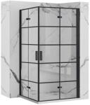 Rea Cabina de dus dreptunghiulara cu usi pliabile Rea Molier 80x90 negru (KPL-K1011)