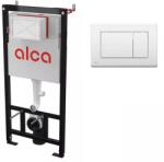 Alcadrain Set rezervor wc incastrat AM101 1120 cu clapeta de actionare M270 alb-lucios (AM101/1120 + M270)