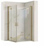 Rea Cabina de dus patrata Rea Hugo cu 2 usi batante 90x90 cm auriu periat (REA-K6609)