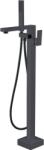 SanoTerm Baterie pentru cada freestanding cu montaj pe pardoseala, alama, negru (BLACK 10015SJ)