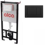 Alcadrain Set rezervor wc incastrat AM101 1120 cu clapeta de actionare M278 negru mat (AM101/1120 + M278)