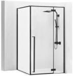 Rea Cabina de dus dreptunghiulara Rea Fargo cu usa batanta 80x100 negru mat (REA-K6950)