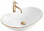 Rea Lavoar alb pe blat Rea Royal Gold Edge 62, 5 cm (REA-U8570)