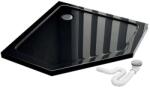 Rea Cadita dus pentagonala Rea Diamond 90x90 negru lucios (REA-K8543)