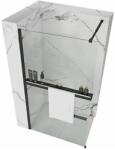 Rea Paravan de dus tip Walk-in Rea Aero 100x195 cm si etajera cu suport negru (KPL-K0596)