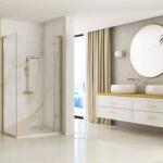 Rea Cabina de dus patrata Rea Hugo cu usa batanta 80x80 cm auriu periat (KPL-K8411)