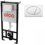 Alcadrain Set rezervor wc incastrat AM101 1120 cu clapeta de actionare M70 alb ALCA (AM101/1120 + M70)