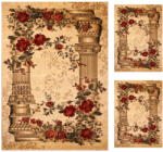 Delta Carpet Set 3 Covoare Lotos 532 Coloane, Crem Bej: 2 buc. 80x200 cm, 1 buc. 200x300 cm (PACHET2-532-100) Covor