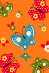 Kolibri Covor Pentru Copii, Kolibri Fluturi, 11206-160, Portocaliu, Diverse Dimensiuni, 2200 gr mp (2211698684528) Covor