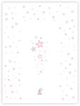 Color pelenkázó lap sík 70x50cm rózsaszín csillag - neobaby