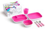 Munchkin Color me hungry splash étkészlet 7db 18hó rózsaszín