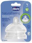 Chicco Natural feeling szilikon etetőcumi változtatható folyású 4hó 2db ch0810352