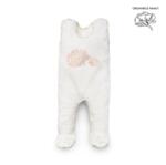 Kenguru Gold Organikus pamut ujjatlan rugdalózó ekrü-virágos pánt-süni 62-es méret / 1524