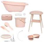bébé-jou Sense plus 8 részes babakád digitális hőmérővel és kádállvány fürdető szett pale pink b428909