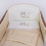 SZEKO Stúdió 3 részes baba és gyermek ágynemű garnitúra - bézs pöttyös lulu bagoly