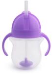 Munchkin Tip and sip súlyozott szívószálas itatópohár 207ml 6hó lila
