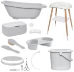 bébé-jou Sense plus 8 részes babakád digitális hőmérővel és kádállvány fürdető szett light grey b4289051