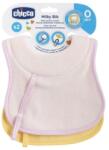 Chicco Milby bib frottír előke cumitartó pánttal 0hó 2db-os pink ch0163001